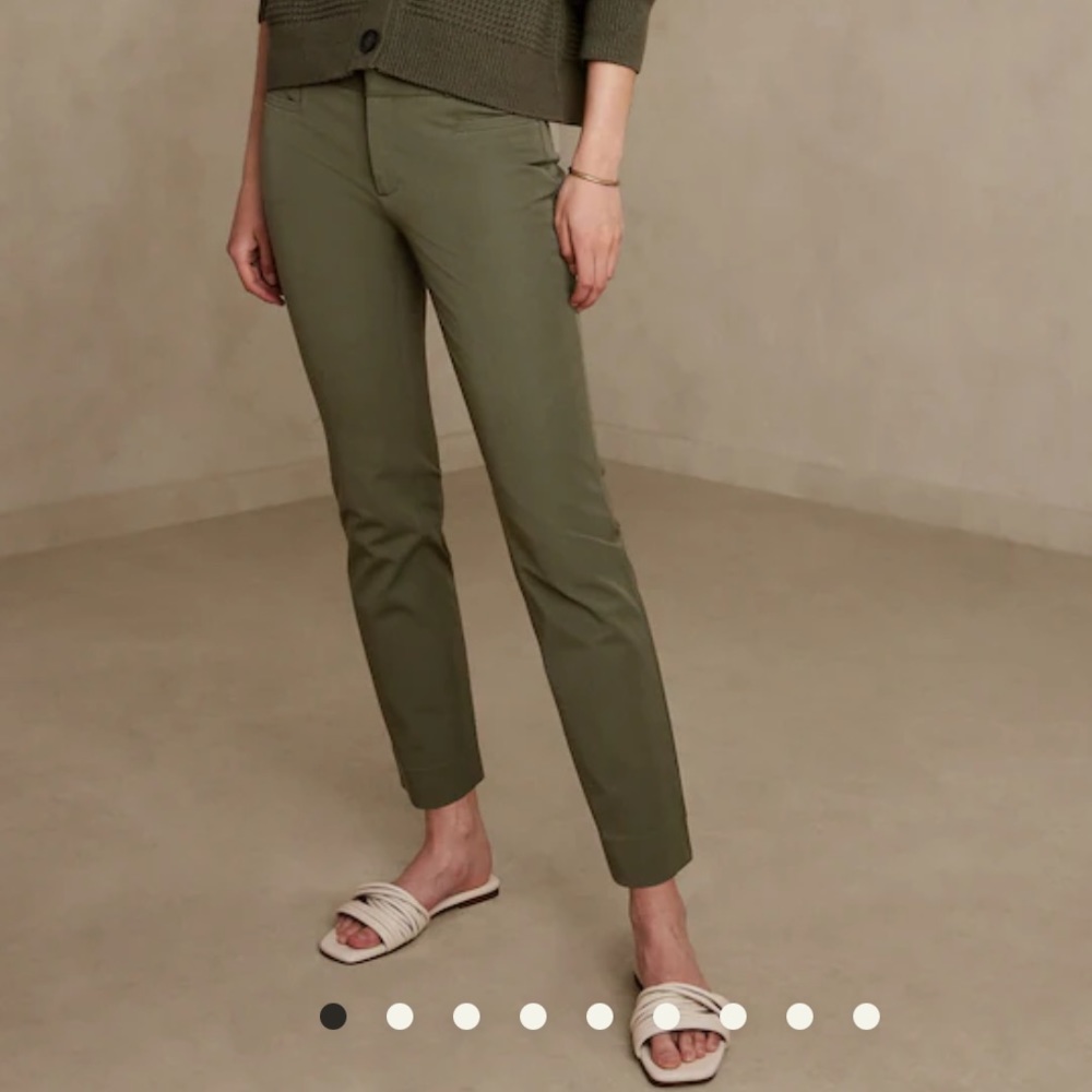 Banana republic skim straight cropped pant